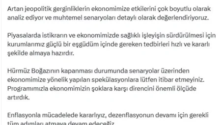 Bakan Şimşek’ten Ekonomik İstikrar Açıklaması